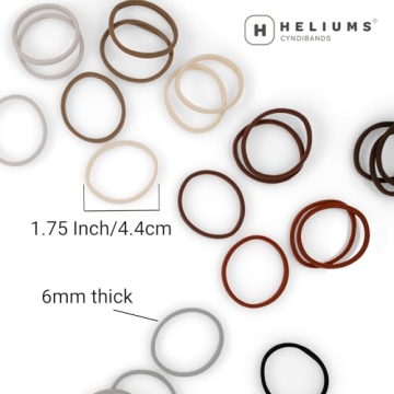 Heliums No Damage Hair Ties Beige Blonde 6mm 18 Pack