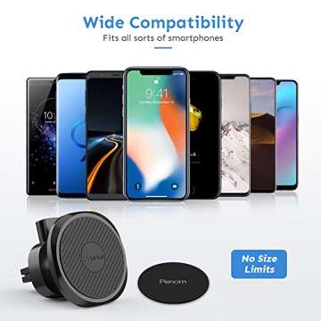 Penom Magnetic Car Phone Mount, Cell Phone Holder for Car, Universal Magnetic Phone Car Mount for Most Smart Phone