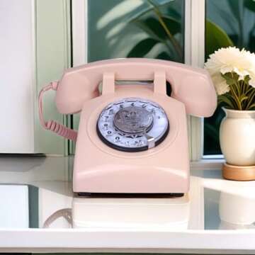 Landline Telephones, TelPal Corded Telephone Classic Rotary Dial Home Phones Antique Vintage Phone o...