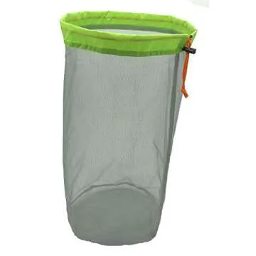 Small to XXLarge 5 Pcs Alemon Ultralight Nylon Mesh Bags Sleeping Bag Ditty Sacks Drawstring Storage Bag for Travelling Hiking, Set of 5