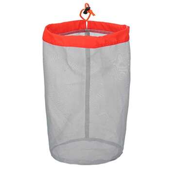 Small to XXLarge 5 Pcs Alemon Ultralight Nylon Mesh Bags Sleeping Bag Ditty Sacks Drawstring Storage Bag for Travelling Hiking, Set of 5