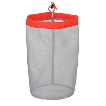 Small to XXLarge 5 Pcs Alemon Ultralight Nylon Mesh Bags Sleeping Bag Ditty Sacks Drawstring Storage Bag for Travelling Hiking, Set of 5