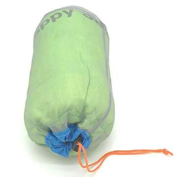 Small to XXLarge 5 Pcs Alemon Ultralight Nylon Mesh Bags Sleeping Bag Ditty Sacks Drawstring Storage Bag for Travelling Hiking, Set of 5