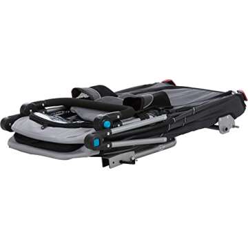 TRIXIE Quick-Fold Convertible Dog Bike Trailer, Carrier for Medium Dogs up to 66 lbs, Quick Set-up and Fold Down, Easily Converts to Pet Stroller