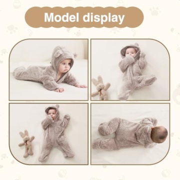 XIFAMNIY Newborn Baby Winter Snowsuit - Adorable Bear Onesie