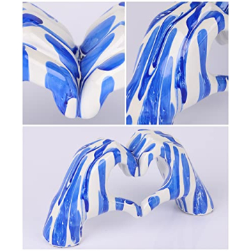 WUBIANJIE Heart-Shaped Love Finger Sculpture for Home Decor