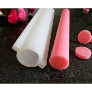 Justfund Round Shape Silicone Soap Candle Mold - 1 inch Diameter