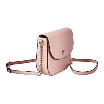 MICHAEL Michael Kors Mott Pebbled Leather Dome Crossbody, Color 133 Fawn