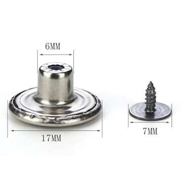 Jean Buttons No Sew 20 Sets Replacement Jean Buttons 17mm Combo Copper Tack Buttons Replacement Kit ...