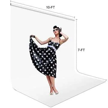 Aimosen 10x7 FT White Photography Backdrop for All Events