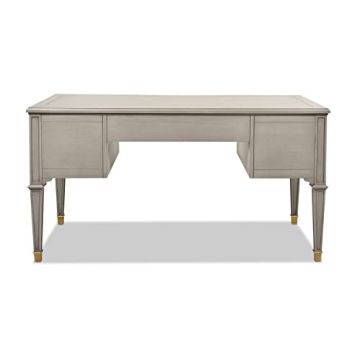 Jennifer Taylor Home JTH Luxe Dauphin Gold Accent 5-Drawer Executive Desk