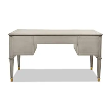 Jennifer Taylor Home JTH Luxe Dauphin Gold Accent 5-Drawer Executive Desk