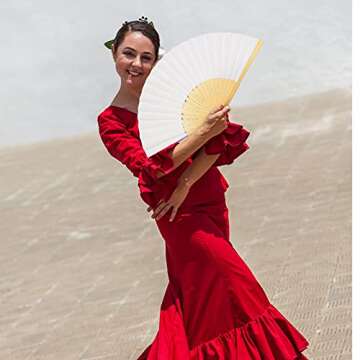 Yookeer 70-Piece White Hand Held Fans for Events and Crafts