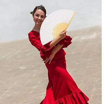 Yookeer 70-Piece White Hand Held Fans for Events and Crafts