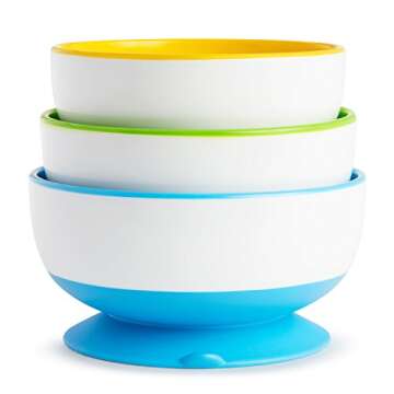 Munchkin Stay Put Suction Bowl, 3 Count