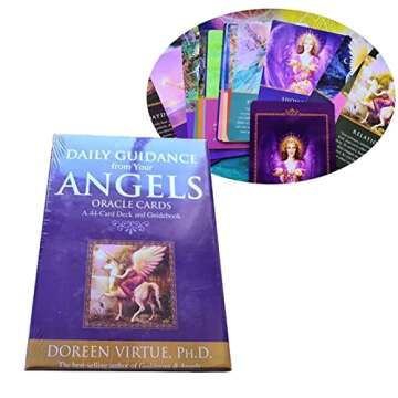 PAIMIT 44 Cards, Daily Guidance Angel Card Tarot, Entertainment Poker Artifact Card Divination Table Game Tarot Angel Artifact