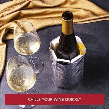 Vacu Vin Wine Chiller Sleeve - Flexible, Reusable Wine Cooler