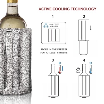 Vacu Vin Wine Chiller Sleeve - Flexible, Reusable Wine Cooler