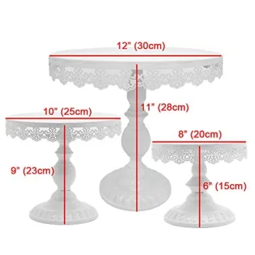 Elegant 3-Piece Cake Stand Set for Weddings and Parties