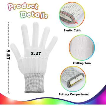 TOPTOY LED Light Up Gloves for Kids' Fun Gifts