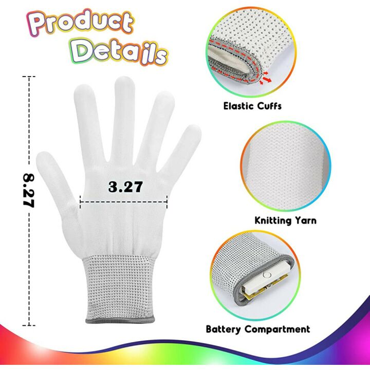 TOPTOY LED Light Up Gloves for Kids' Fun Gifts