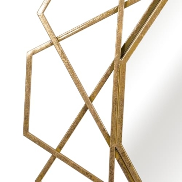 Stunning 35" Round Geometric Wall Mirror for Any Room