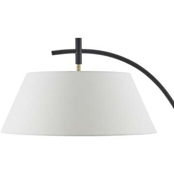 Mark&Day Floor Lamps, Renny Traditional Black/Beige Floor Lamp for Living Room, Bedroom or Office (65" H x 24" W x 24" D)