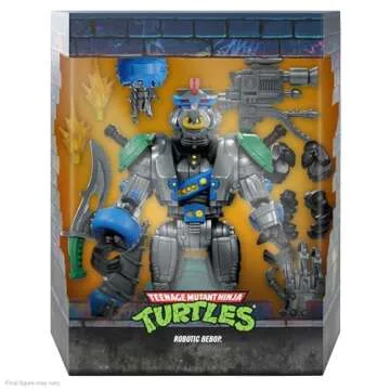 Super7 ULTIMATES! Teenage Mutant Ninja Turtles Robotic Bebop - 8" TMNT Action Figure with Accessorie...