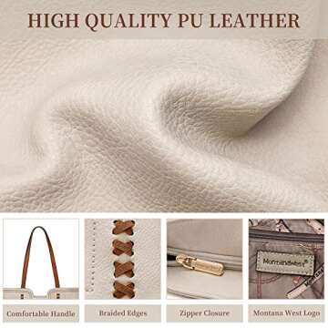 Montana West Tote Bag for Women Top Handle Satchel Purse Oversized Shoulder Handbag Hobo Bags Christmas Gift MWC-118TN