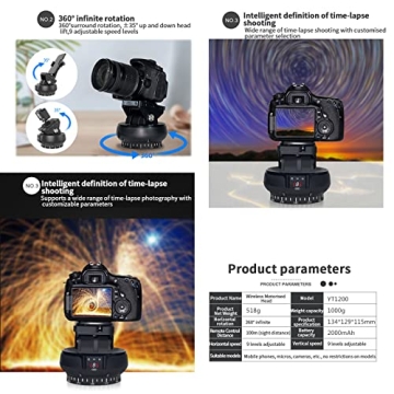 ZTIANFOTO YT-1200 Panoramic Video Head with Remote Control