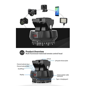 ZTIANFOTO YT-1200 Panoramic Video Head with Remote Control