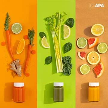 Ilyapa 16 Pack 2oz Glass Juice Shot Bottles