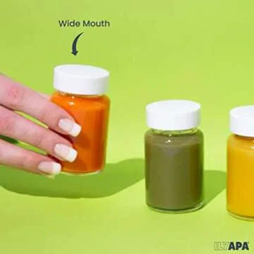 Ilyapa 16 Pack 2oz Glass Juice Shot Bottles