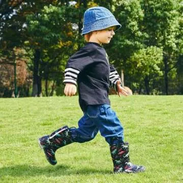 Light Up Toddler Rain Boots for Boys and Girls - Waterproof Fun