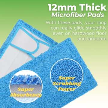 Reusable Mop Pad for Swiffer Sweeper, 4 Pack