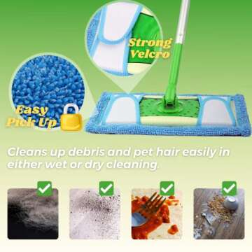Reusable Mop Pad for Swiffer Sweeper, 4 Pack