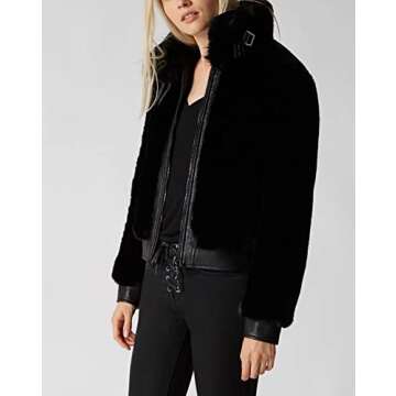 [BLANKNYC] womens Faux Fur Coat Outerwear, Comfortable & Stylish Jacket