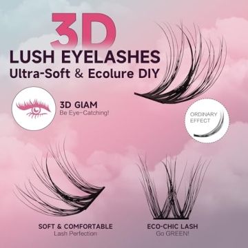 Mayhug Cluster Lashes 3D Volume Mink for Home Use