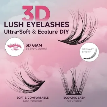 Mayhug Cluster Lashes 3D Volume Mink for Home Use