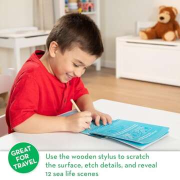 Melissa & Doug Sea Life Color-Reveal Scratch Art Activity Pad