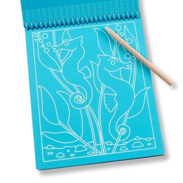 Melissa & Doug Sea Life Color-Reveal Scratch Art Activity Pad