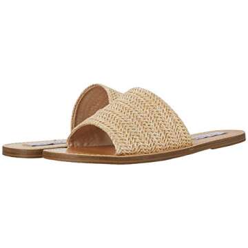 Steve Madden Grace Slide Sandal Natural Raffia 7 M