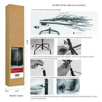 LIGHTSHARE 5FT 200L Lighted Star Light Decoration