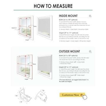 Yoolax Motorized Cellular Shades Compatible with Alexa, Blackout Motorized Blinds Smart Honeycomb Shades for Windows, Automatic Blinds with Remote Custom Size (Blackout Noir)
