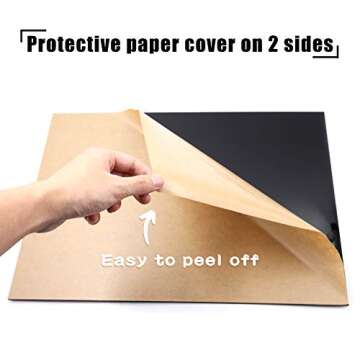 Zuvas Black Plexiglass Sheet 11.8” x 15.75” x 1/8” 2 Pack Black Cast Acrylic Sheet, DIY Materials for Home Decor, Handcraft, Painting, Photography, Pet Tag, Switch Panel, Display Stand