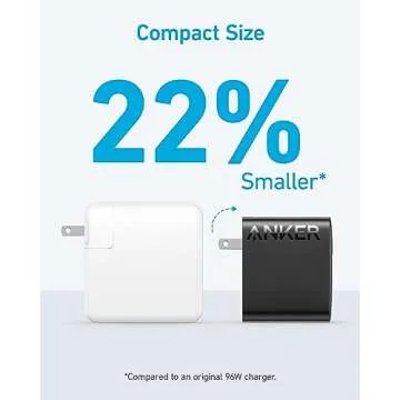 Mac Book Pro Charger, 100W USB C Charger, Anker Compact and Foldable Fast Charger for MacBook Air, Samsung Galaxy, iPad Pro, and All USB C Devices, 5 ft USB C to USB C Cable Included