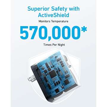 Mac Book Pro Charger, 100W USB C Charger, Anker Compact and Foldable Fast Charger for MacBook Air, Samsung Galaxy, iPad Pro, and All USB C Devices, 5 ft USB C to USB C Cable Included