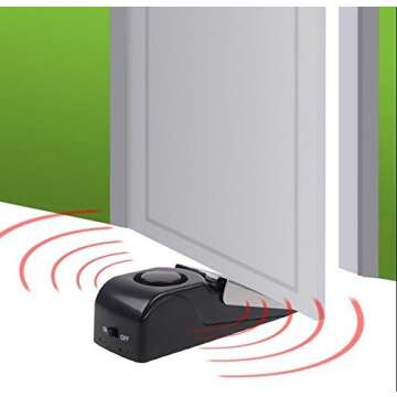 Upgraded Door Stop Alarm -Great for Traveling Security Door Stopper Doorstop Safety Tools for Home