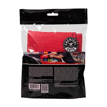 Chemical Guys Waffle Weave Red Towel for Glass Cleaning