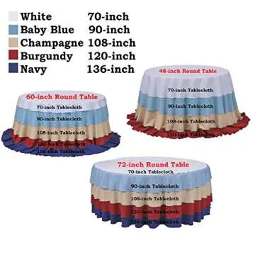 Tableclothsfactory 120" Dusty Blue Wholesale Linens Satin Round Tablecloth for Kitchen Dining Catering Wedding Birthday Party Events